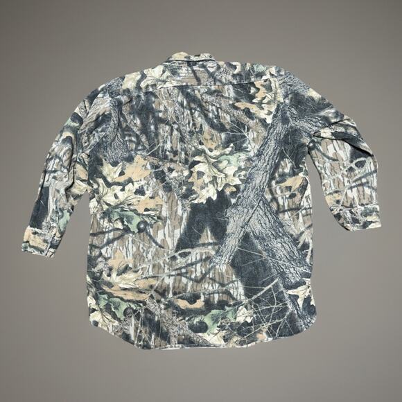 Vtg Mossy Oak Mens 2XL Fall Foliage Camo Heavy Hunting Shirt 80s 90s Made In USA - Picture 8 of 8